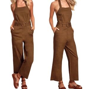 Anthropologie Brown Casual Jumpsuit